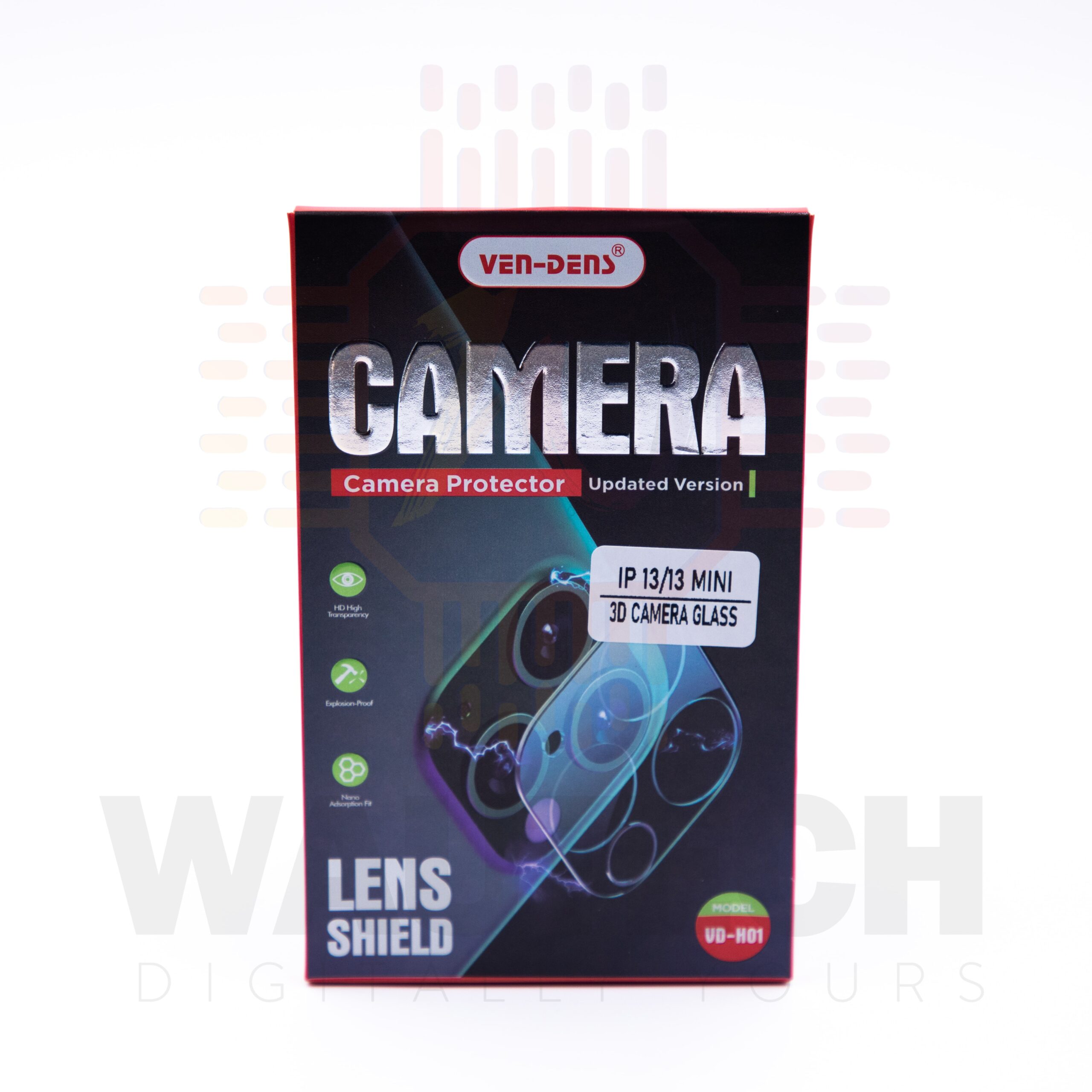 VEN-DENS Apple iPhone 13 13 Mini 3D Camera Glass Lens Shield Protector Updated Edition1 (VD-H01) - Wautech Peterborough