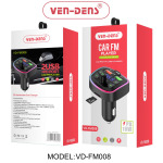 VEN-DENS Car FM Transmitter Music Player PD-18W 2USB + PD Port8 (VD-FM008)