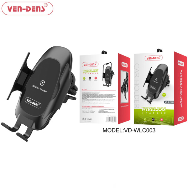 Ven-Dens Wireless Charger Car Holder (VD-WLC0003) - Black2