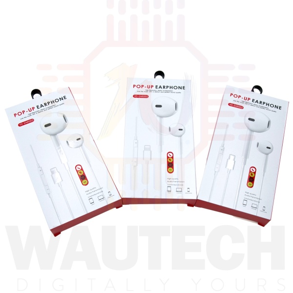 Ven-Dens Apple iPhone Lightening Pop-Up Earphones (VD-EAR002) - White11 - Wautech