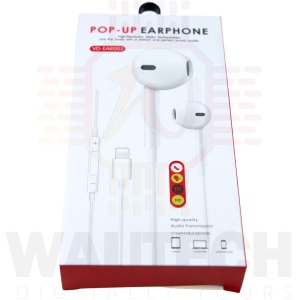 Ven-Dens Apple iPhone Lightening Pop-Up Earphones (VD-EAR002) - White2 - Wautech