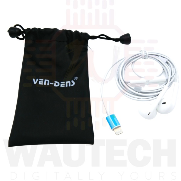 Ven-Dens Apple iPhone Lightening Pop-Up Earphones (VD-EAR002) - White9 - Wautech