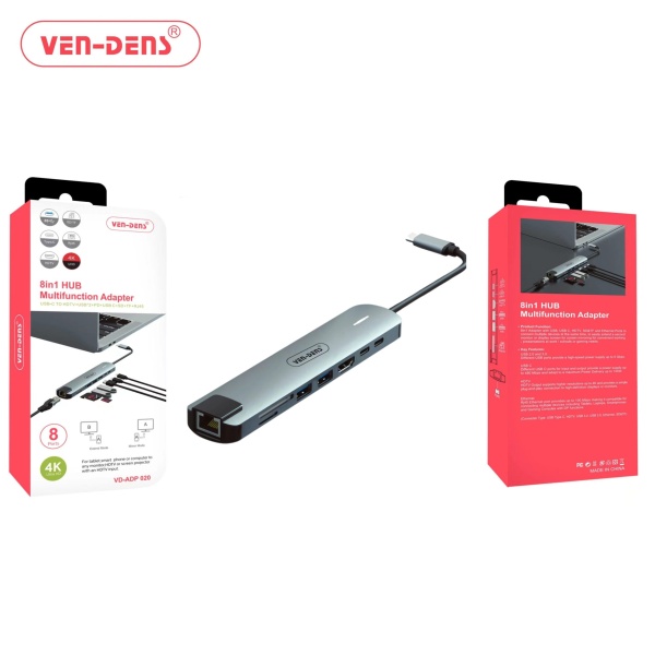 Ven-Dens 8in1 Multifunction Adapter8 (VD-ADP-020)