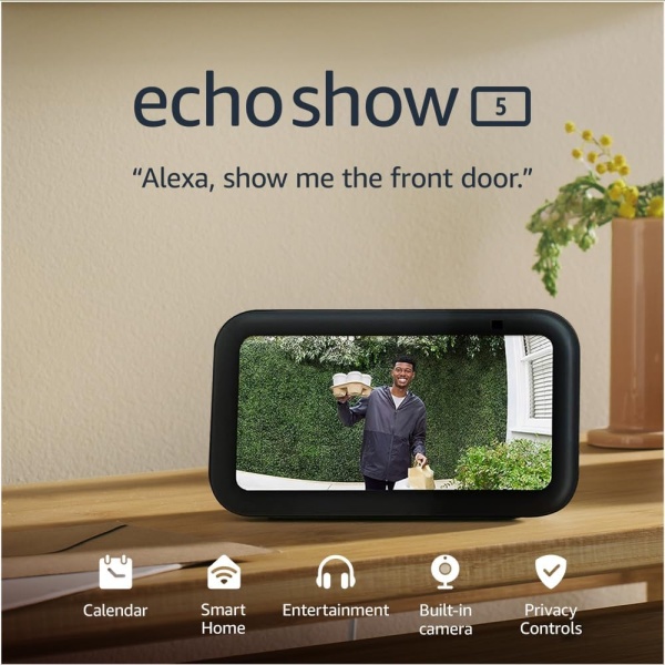 Echo Show 5 (3rd Gen, 2023 Release) Smart Display Charcoal1