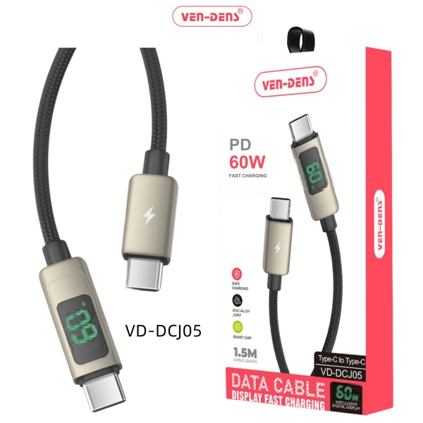 Ven-Dens 60W Type C to Type C Display Charging Cable11 (VD-DCJ05)