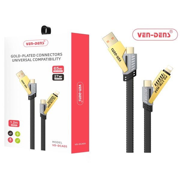 Ven-Dens Samsung Galaxy 4in1 Gold Plated Type C Cable3 (VD-DCA05)