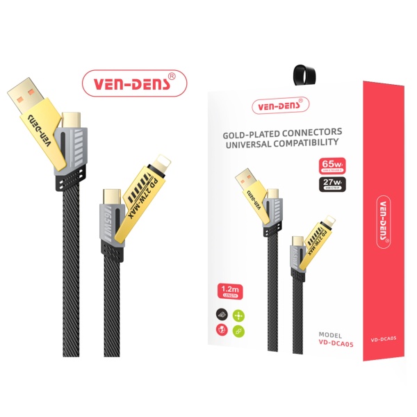 Ven-Dens Samsung Galaxy 4in1 Gold Plated Type C Cable4 (VD-DCA05)