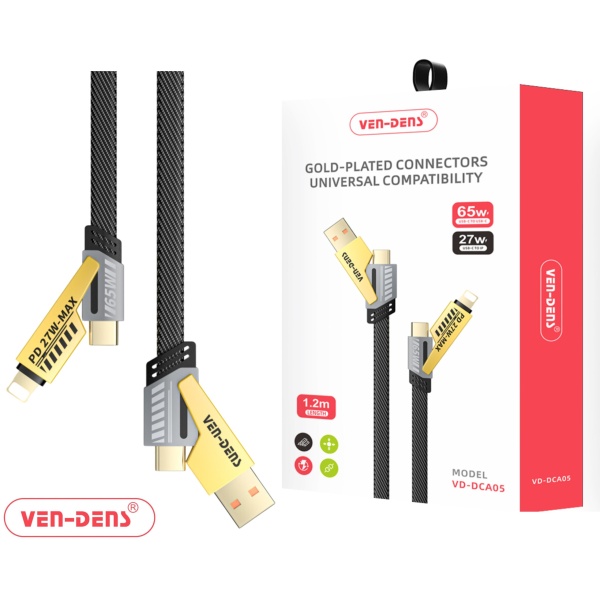 Ven-Dens Samsung Galaxy 4in1 Gold Plated Type C Cable7 (VD-DCA05)