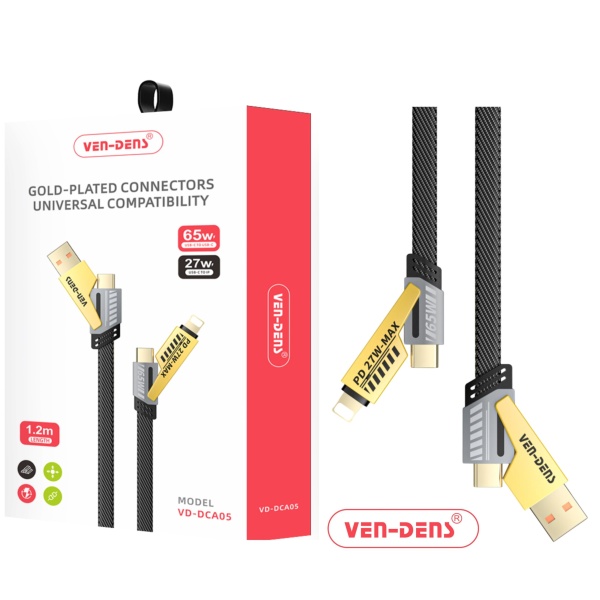 Ven-Dens Samsung Galaxy 4in1 Gold Plated Type C Cable8 (VD-DCA05)