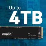 Crucial P3 2TB M.2 PCIe Gen3 NVMe Internal SSD - Up to 3500MBs - CT2000P3SSD8 - Black4