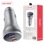 Ven-Dens 3 Port 90w Powerful Car Charger Adapter8 (VD-CC012)