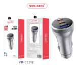 Ven-Dens 3 Port 90w Powerful Car Charger Adapter9 (VD-CC012)