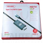 Ven-Dens Type C to HDTV Cable 4K Plug & Play 2m - Black2 (VD-ADP 017) - Wautech